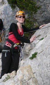 Audrey DELANNOY en Via Ferrata