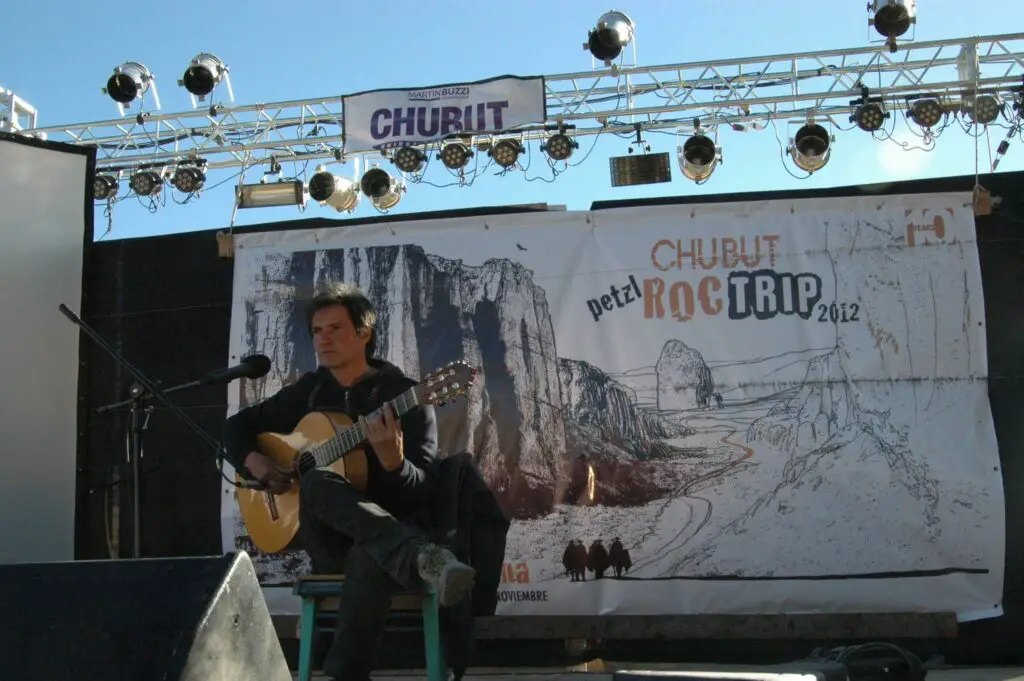 Médéric Tabart en répétition au Roc trip Petzl Argentine 2012