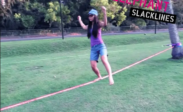 Session shortline en slackline avec Elephant Slacklines