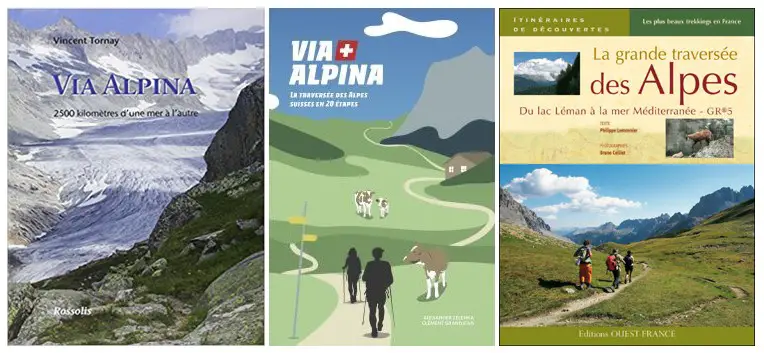 Sélection livres topos sur la Via Alpina Grande Traversée des Alpes