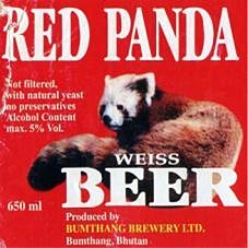 Red panda biere du Bhoutan
