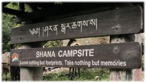 Shana campsite au Bhoutan