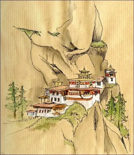Dessin du Bhoutan