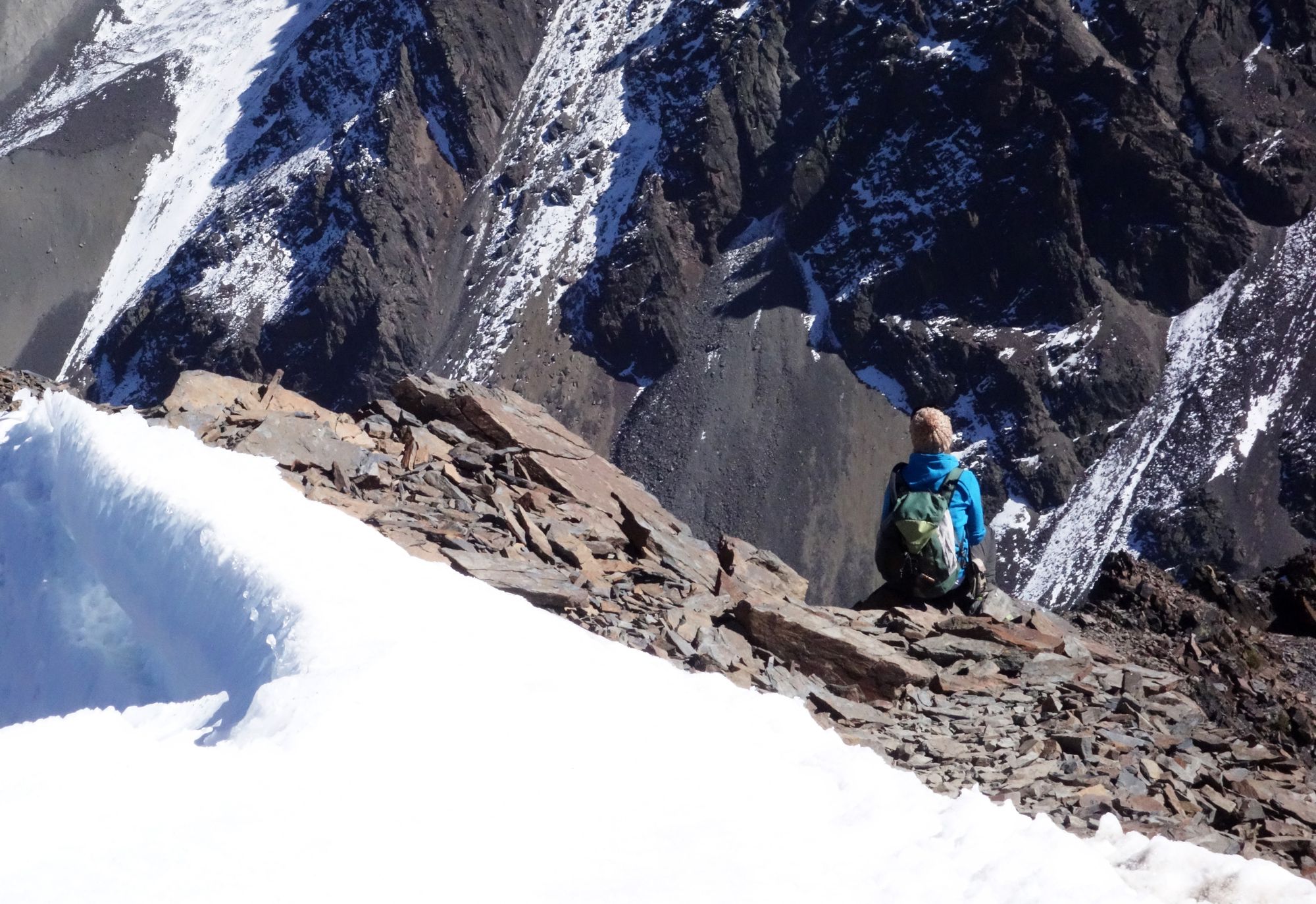 Manue pendant le séjour alpinisme dans la Cordillère Royale