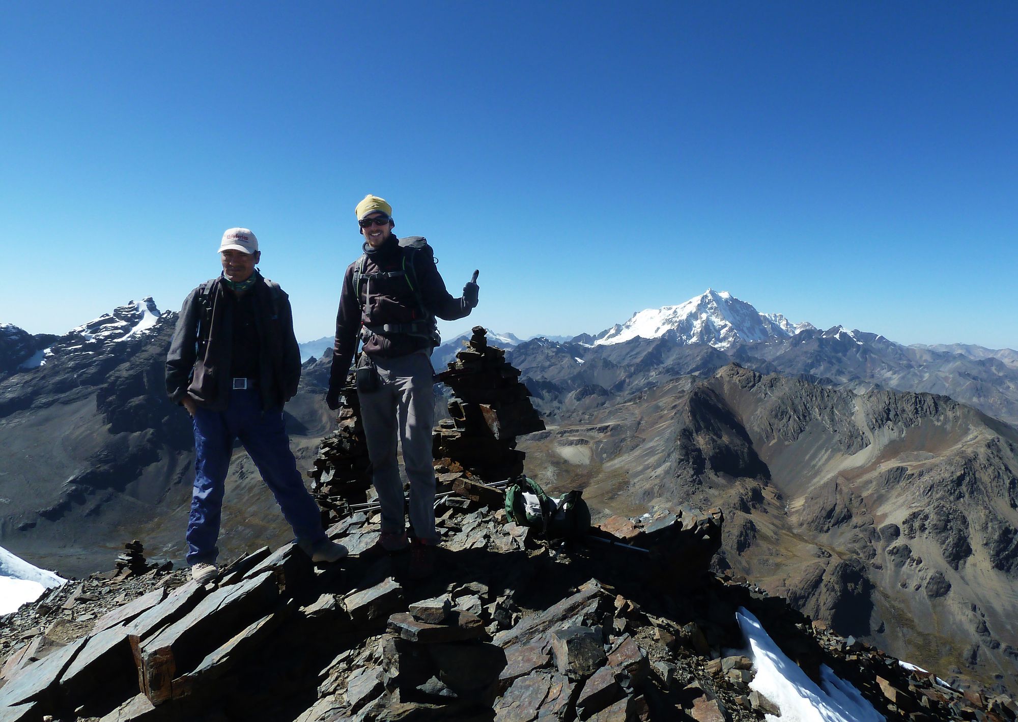 Summit pendant le séjour alpinisme dans la Cordillère Royale en Bolivie
