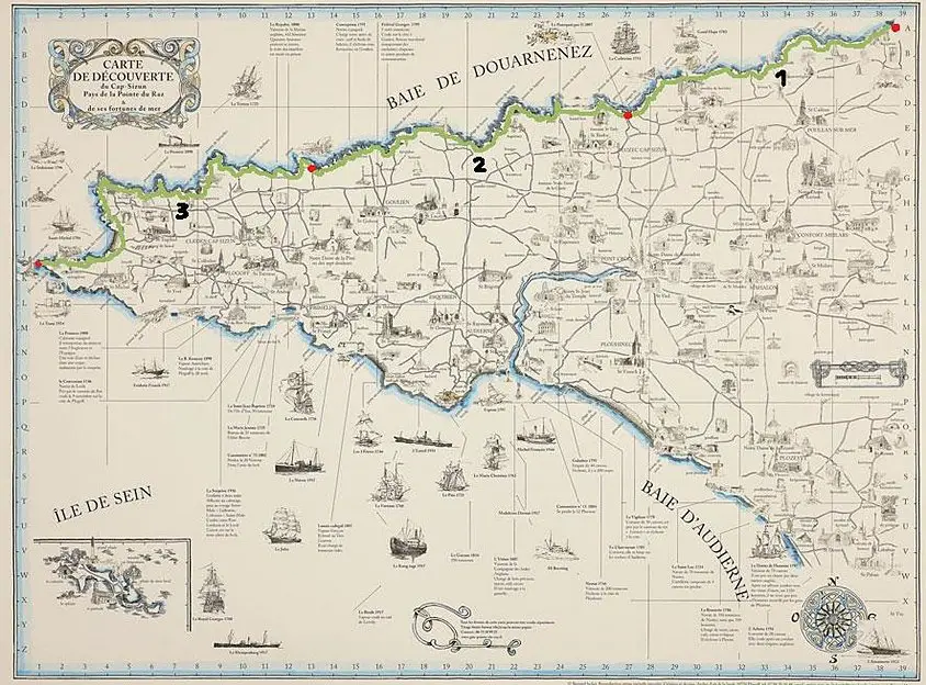 Le sentier des douaniers en 3 étapes le long du littoral nord de la pointe du Cap Sizun