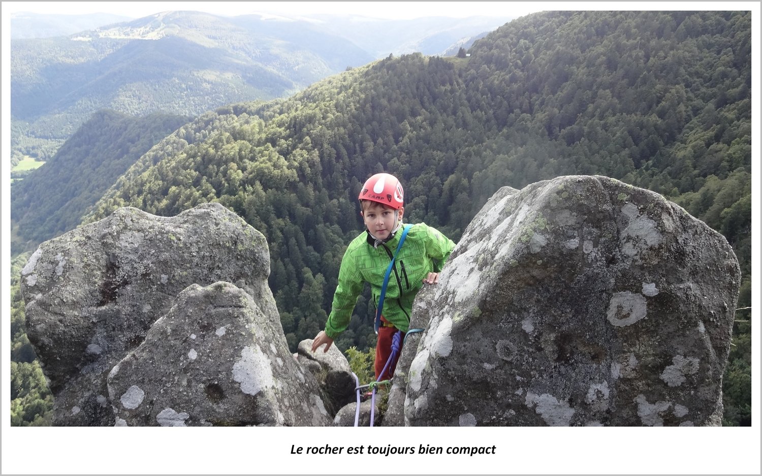 Photo au sommet de l'arête des Spitzkoepfe dans les Vosges