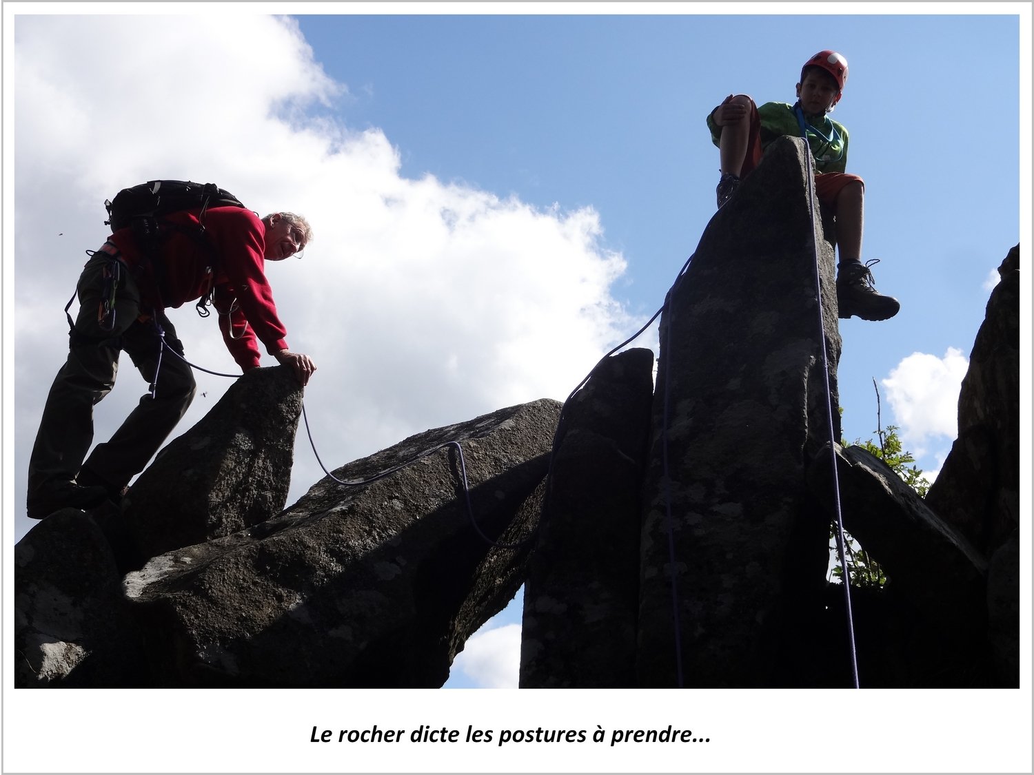 Traversée sur les rochers de l'arête des Spitzkoepfe dans les Vosges