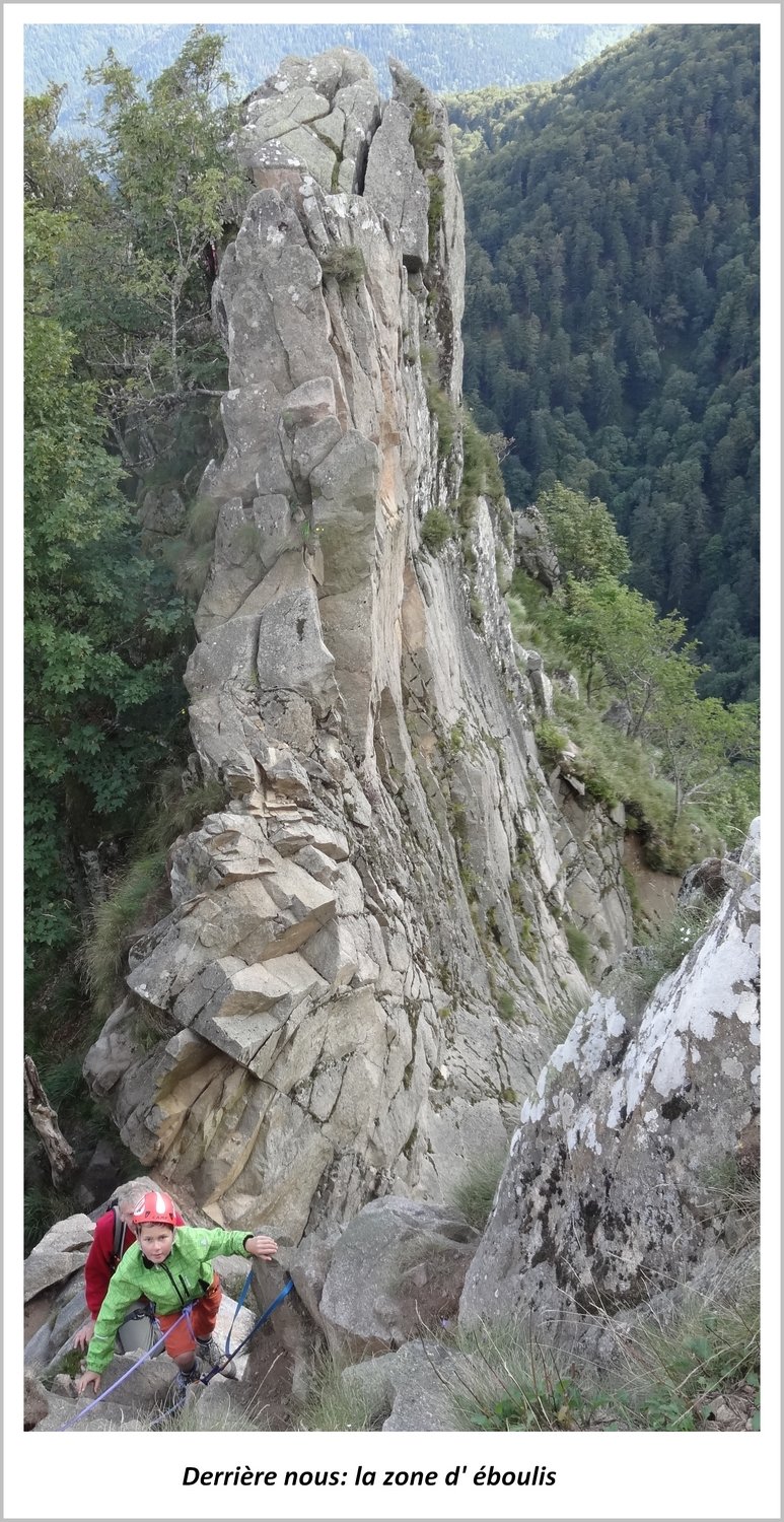 Zone d'éboulis de l'arête des Spitzkoepfe dans les Vosges