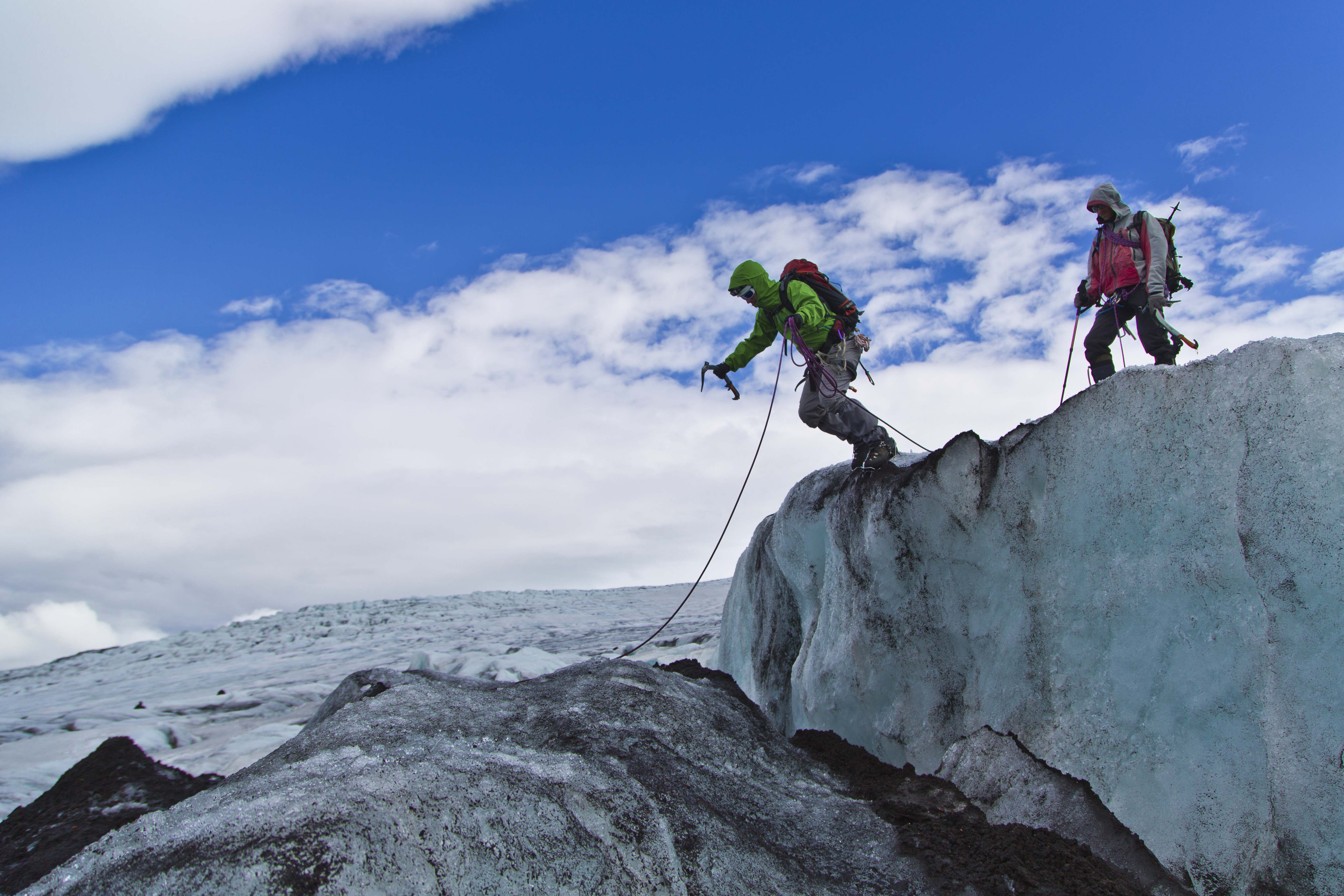 Vatnajokull serracs lors du voyage randonnée en Islande