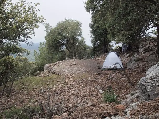 Bivouac au col Comuna durant notre randonnée à Majorque