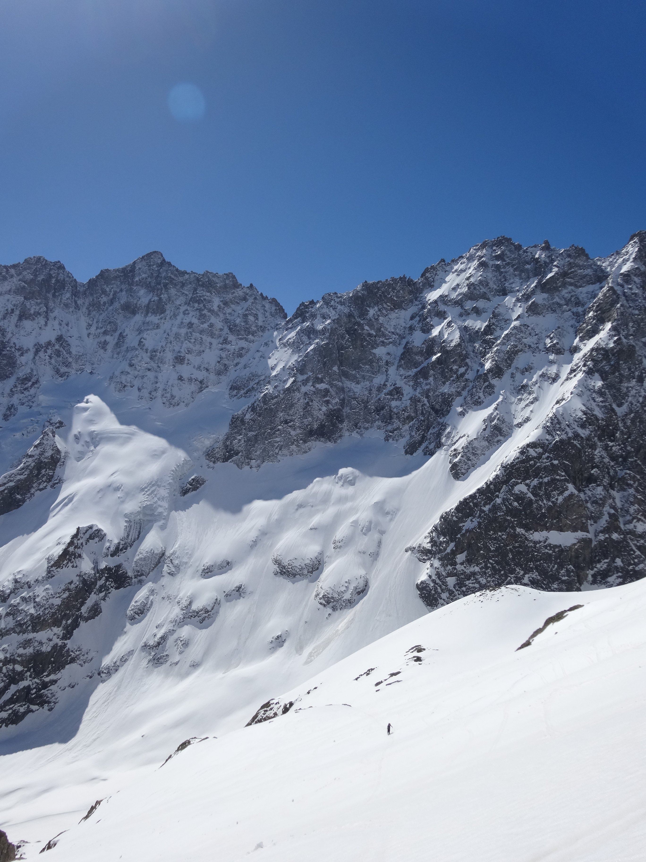 Que calor pour ce premier jour du Tour de la Meije en ski de randonnée