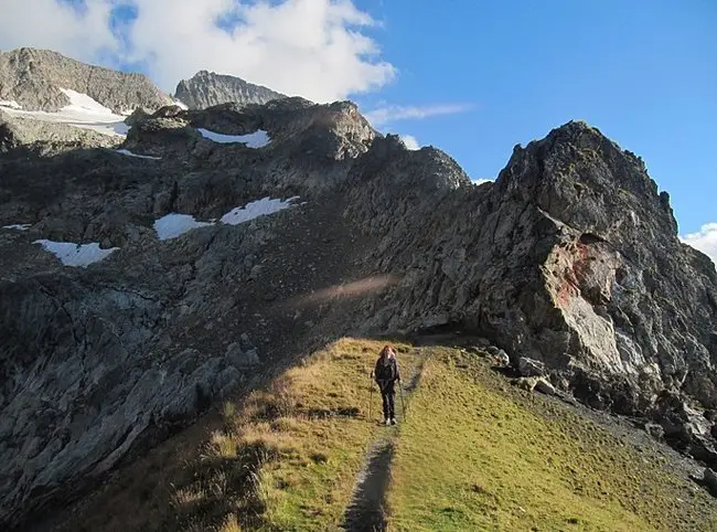 Descente vers le refuge après l