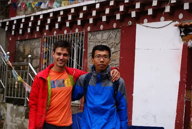 Rencontre lors du trek au Mont Gongga en Chine 