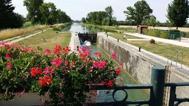 la trace GPS le long du canal de Bourgogne