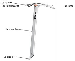 autopsie d'un piolet de randonnée glaciaire