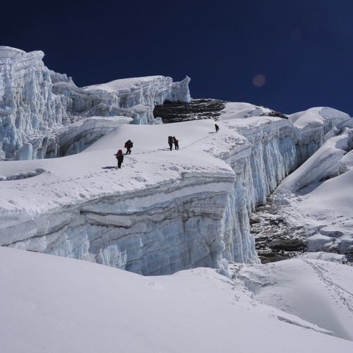 Col de l’Amphulapcha 5839 m au Népal durant l