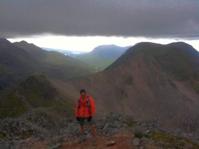 Au sommet Spidean Coire nan Clach en Ecosse lors du Celtman Extrem