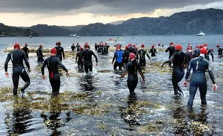 Epreuve de natation du Celtman Extreme 