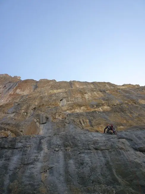 Grande voie d'escalade au Tour Termier aux Cerces