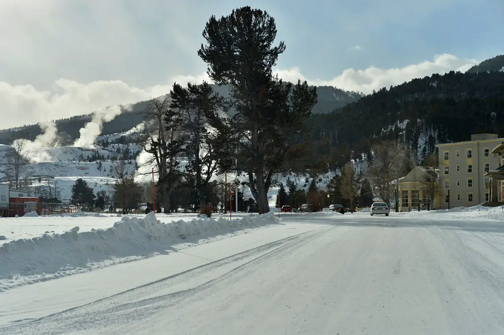 Ville de Mammoth Hot Springs lors de mon voyage aux Etats-Unis