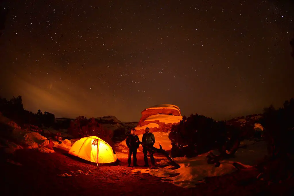 Camping au parc national d'Arches lors de notre voyage aux Etats-Unis