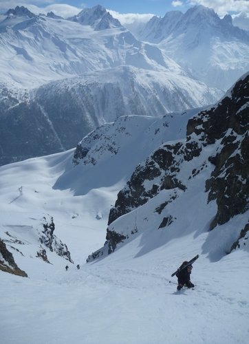 premier jour de ski de randonnée dans le Chablais et direct dans le bain