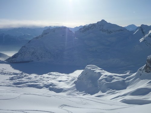 vue depuis le col de Susanfe durant notre raid à ski de randonnée dans le Chablais