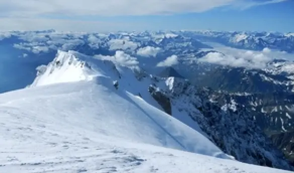 l'arrivée au sommet du Mont-Blanc
