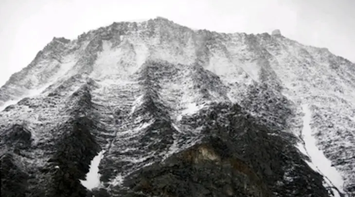 vue du couloir du Goûter en Alpes