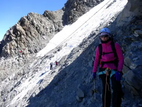 Après le grand couloir de l'arête des bosses