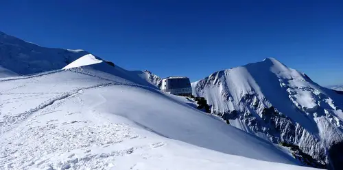 Vue depuis l'ancien refuge du Gouter