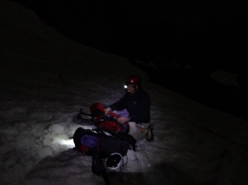 Bivouac Eccles au Mont Blanc pendant le séjour Alpinisme à l'envers du Mont-Blanc