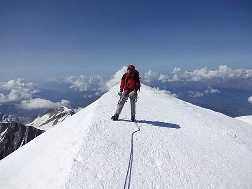 Objectif atteint pendant le séjour Alpinisme à l'envers du Mont-Blanc