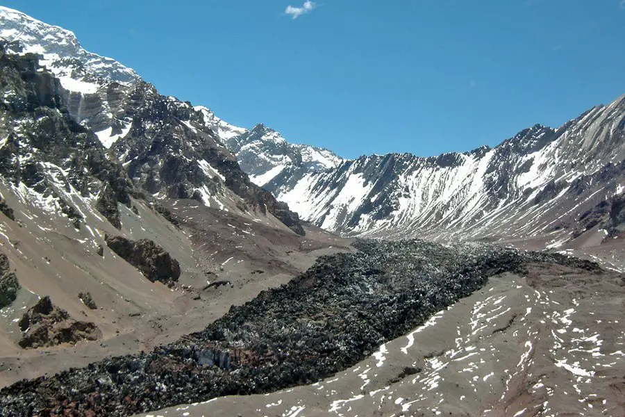 Glacier Aconcagua en Argentine