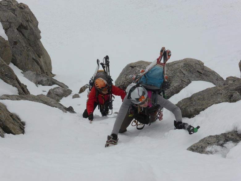 Les derniers mètres sous le col des Planereuses avant de rejoindre le 4ème col du massif du Mont-Blanc.