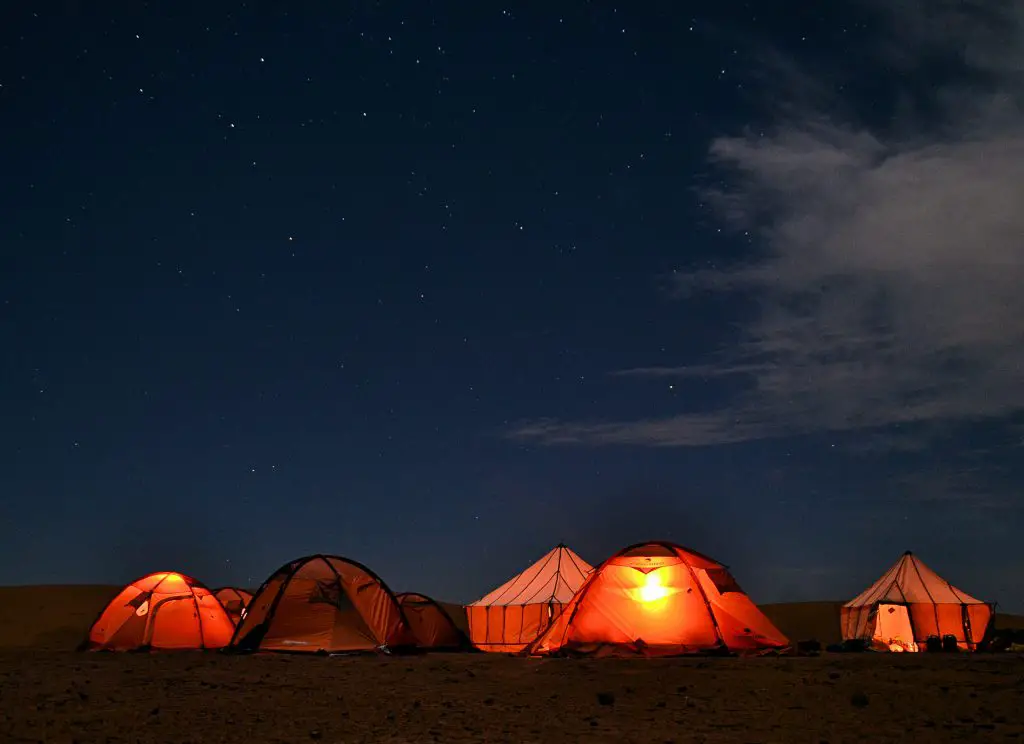 Bivouac dans le désert marocain