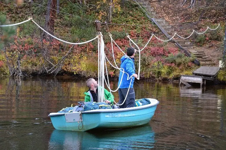 Petite traversée en barque trek en Laponie