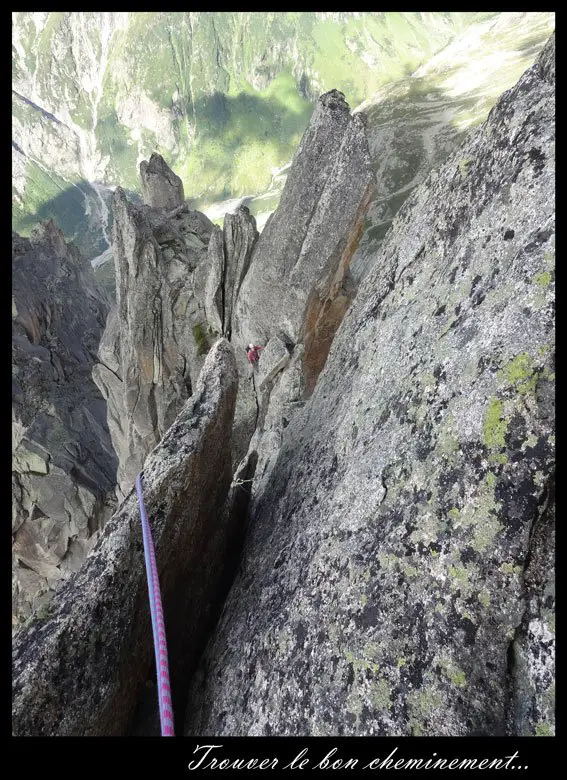 Trouver le bon cheminement lors de notre ascension des tours du salbitschijen