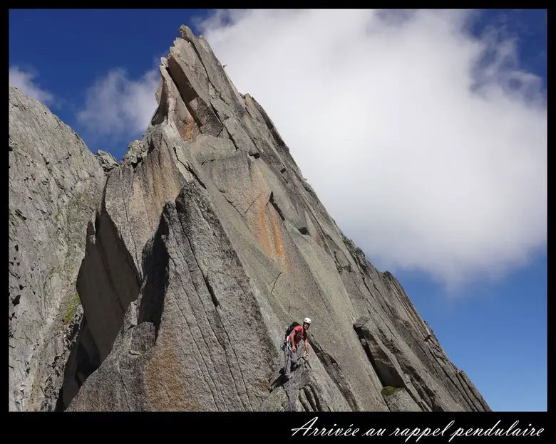 arrivée au rappel pendulaire du salbitschijen arrivée au rappel pendulaire du salbitschijen