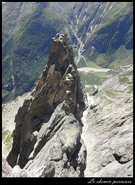 le chemin parcouru pour atteindre le sommet du salbitschijen