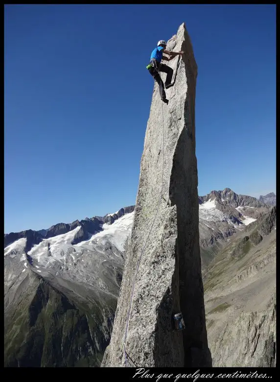 plus que quelques centimetres pour atteindre le sommet du salbitschijen