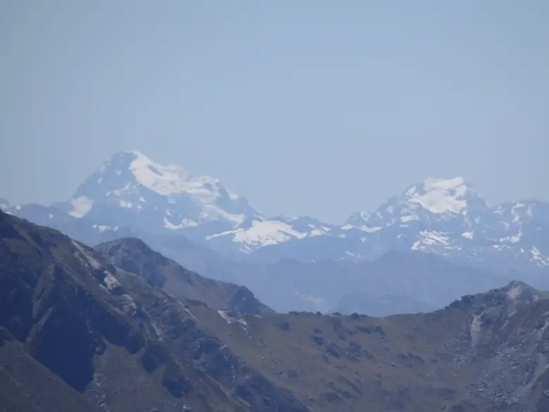 Vue sur le Mont Aspiring depuis le Mont Luxmore en Nouvelle Zélande