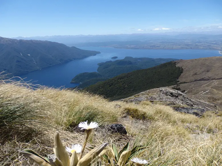 Le lac de Te Anau vue du Mont Luxmore en Nouvelle Zélande
