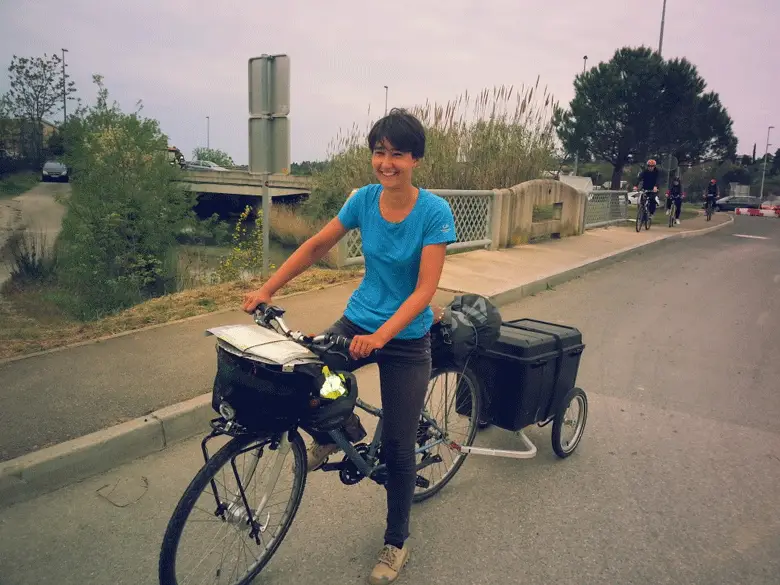 En Istrie avec un cycliste croate