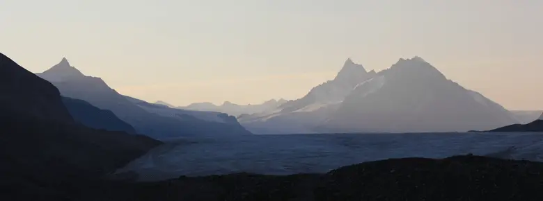 Coucher de soleil sur le glacier Frederika