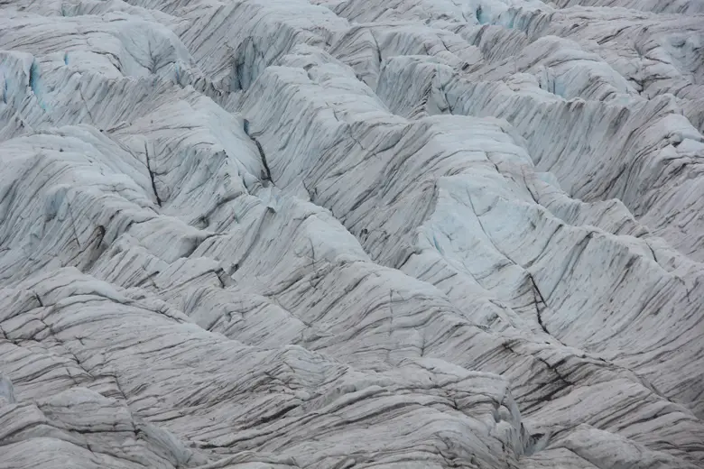 Vagues de glace sur le glacier regal