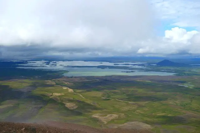  Illustration 17: Le lac de Mývatn depuis les hauteurs de la montagne Hlíðarfjall.