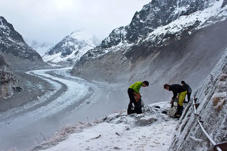 Un matin gris à la mer de glace