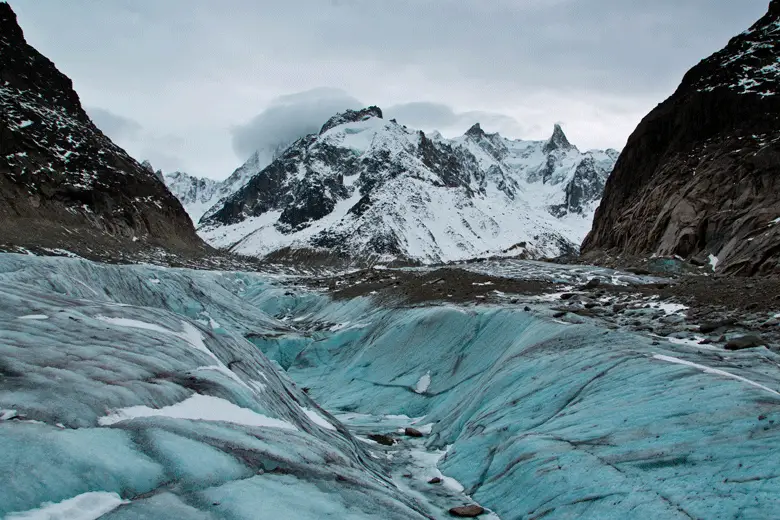 Canyon central de la plongée en mer de glace